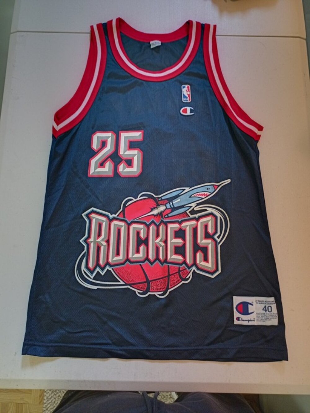 Champion Robert Horry Houston Rockets NBA Basketball Jersey Adult Medium 40 EUC